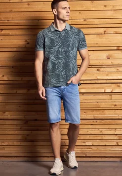 Polo piqué à motifs