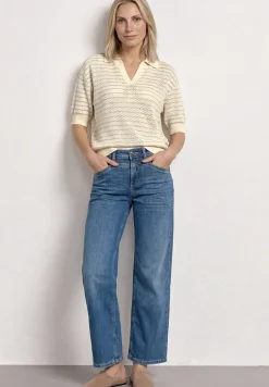 Pull à manches courtes avec rayures