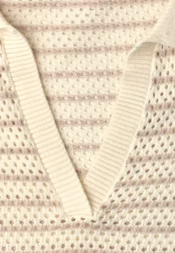 Pull à manches courtes avec rayures