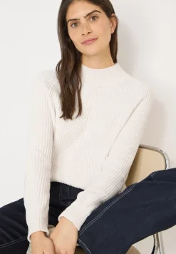 Pull chenille à col tourterelle