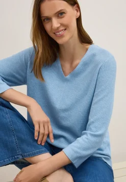 Pull en tricot col V