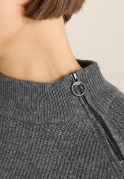 Pull structuré avec fermeture éclair