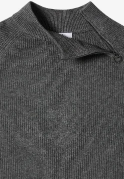 Pull structuré avec fermeture éclair