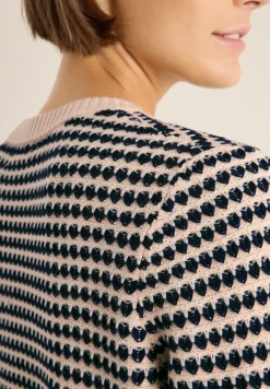 Pull structuré two-tone
