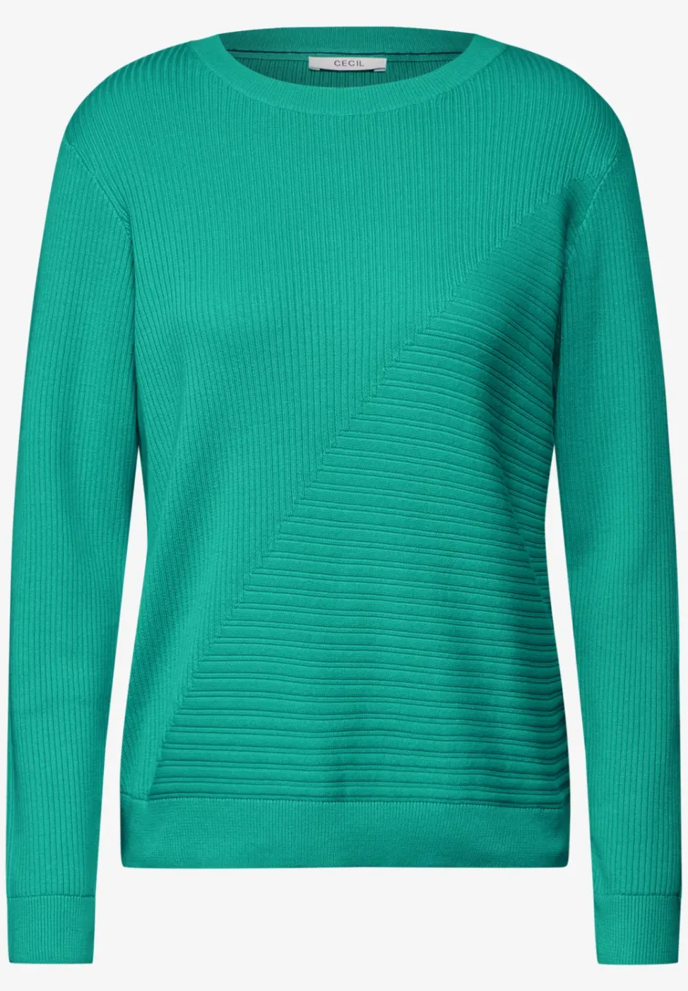 Pull avec mélange de structures côtelées