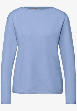 Pull avec ourlet roulé