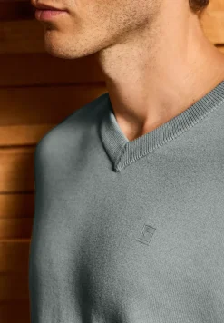 Pull en tricot basique à col en V