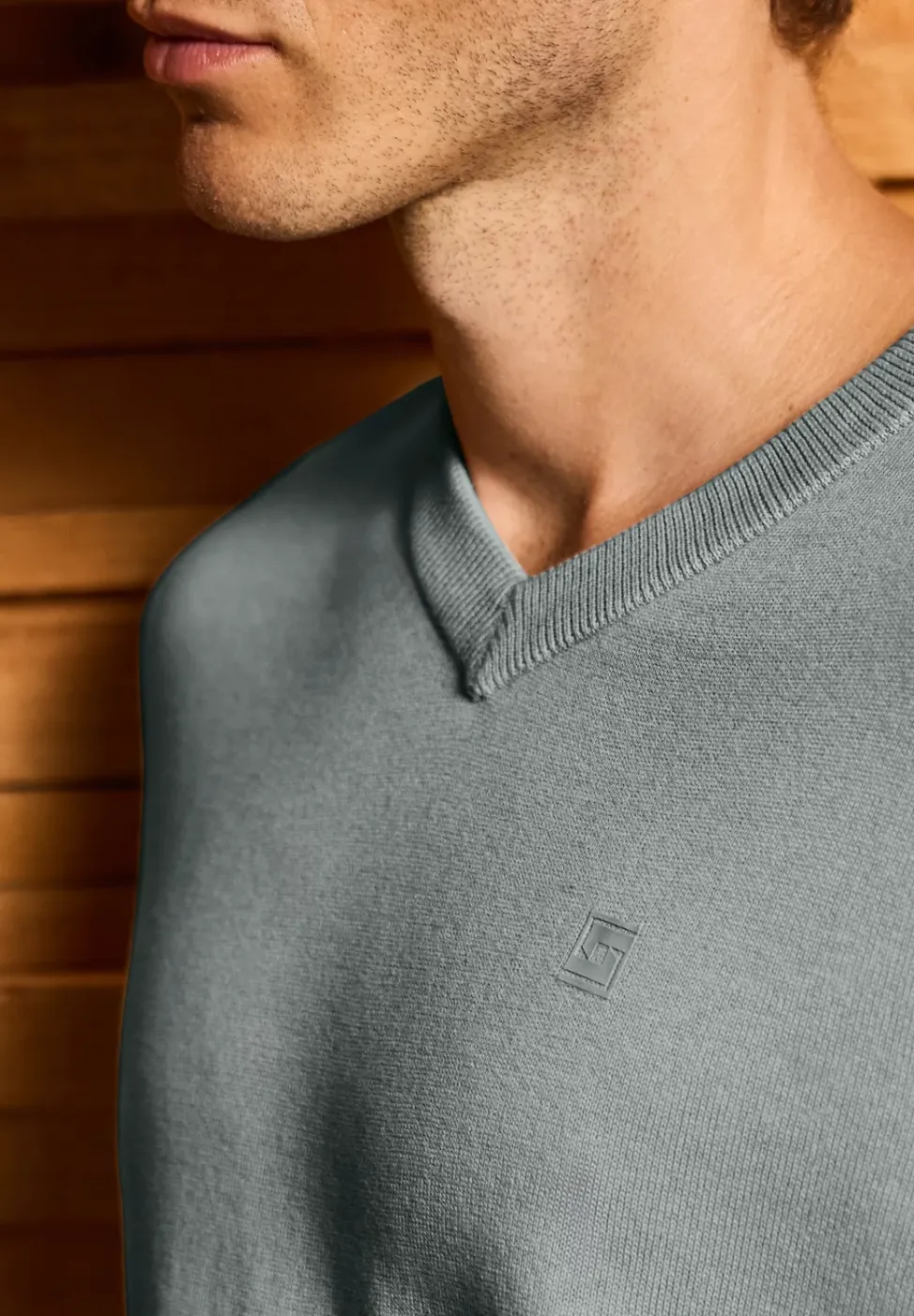 Pull en tricot basique à col en V