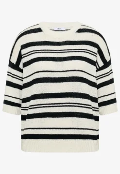 Pull à manches courtes avec rayures