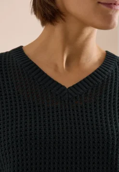 Pull à manches courtes effet crochet