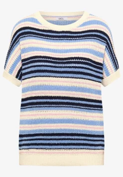 Pull à manches courtes en fil de ruban