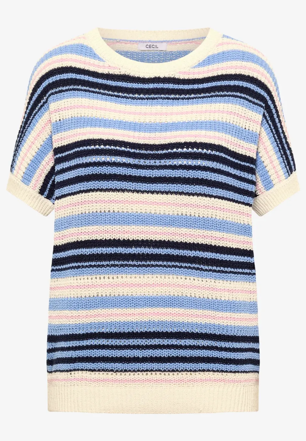 Pull à manches courtes en fil de ruban