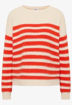 Pull-over bouclé rayé