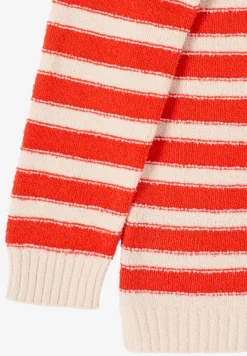 Pull-over bouclé rayé