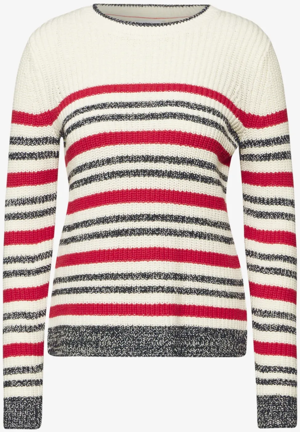 Pull-over mouliné rayé