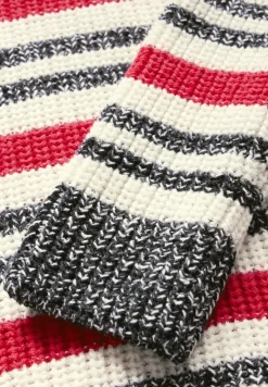 Pull-over mouliné rayé