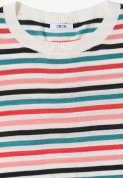 Pull-over à col rond et rayures