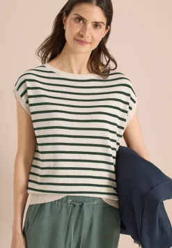 Pull-over en lin à rayures
