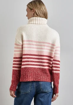 Pull-over en maille rayée