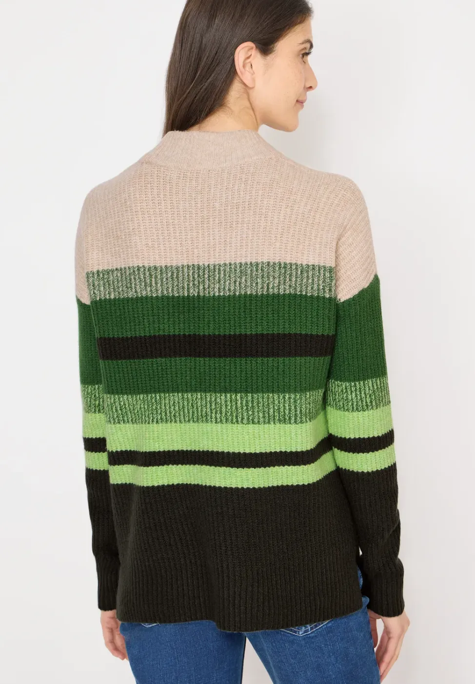 Pull-over mouliné rayé