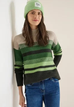 Pull-over mouliné rayé