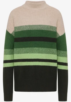 Pull-over mouliné rayé