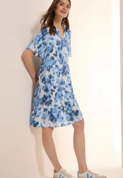 Robe en crêpe à motifs