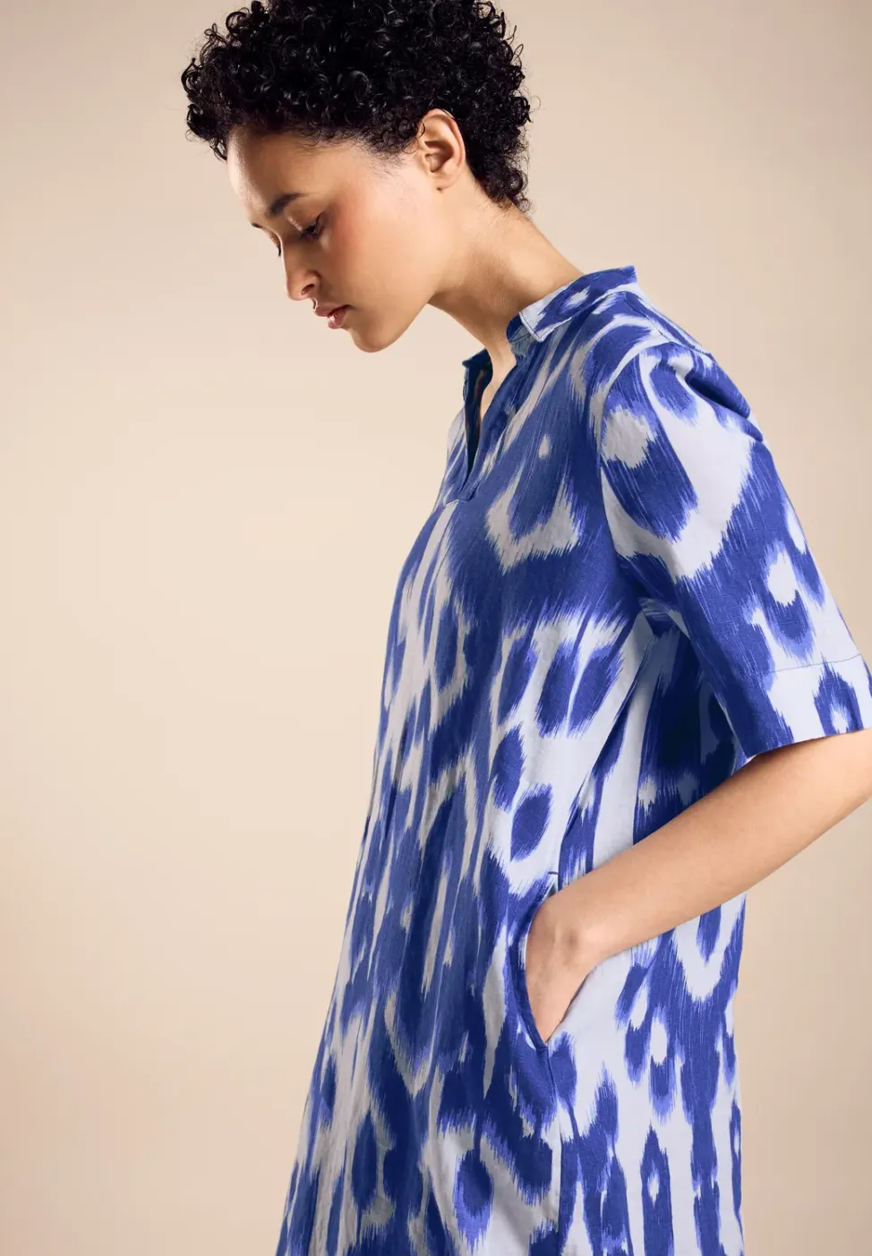 Robe en lin avec imprimé