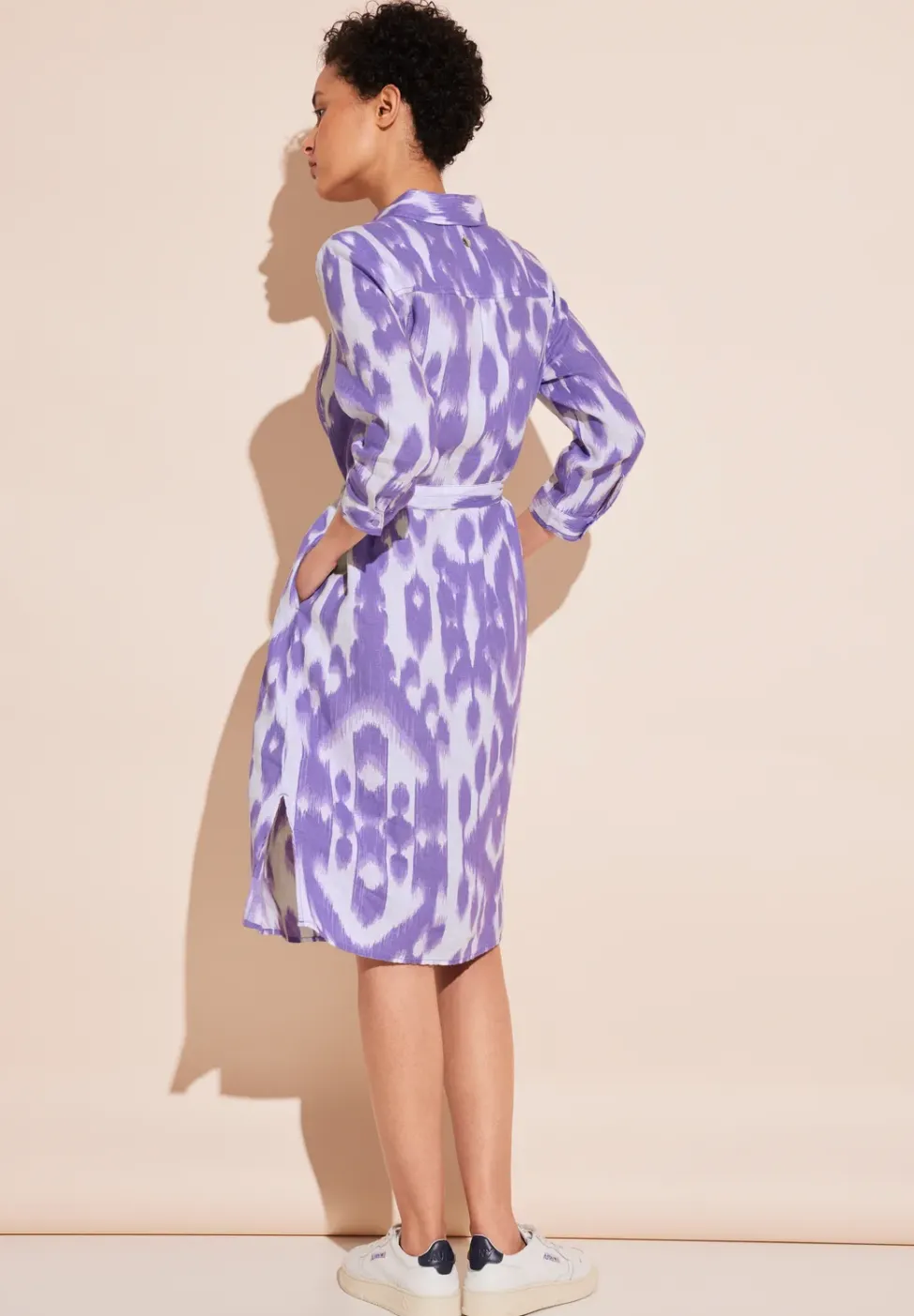 Robe en lin avec imprimé