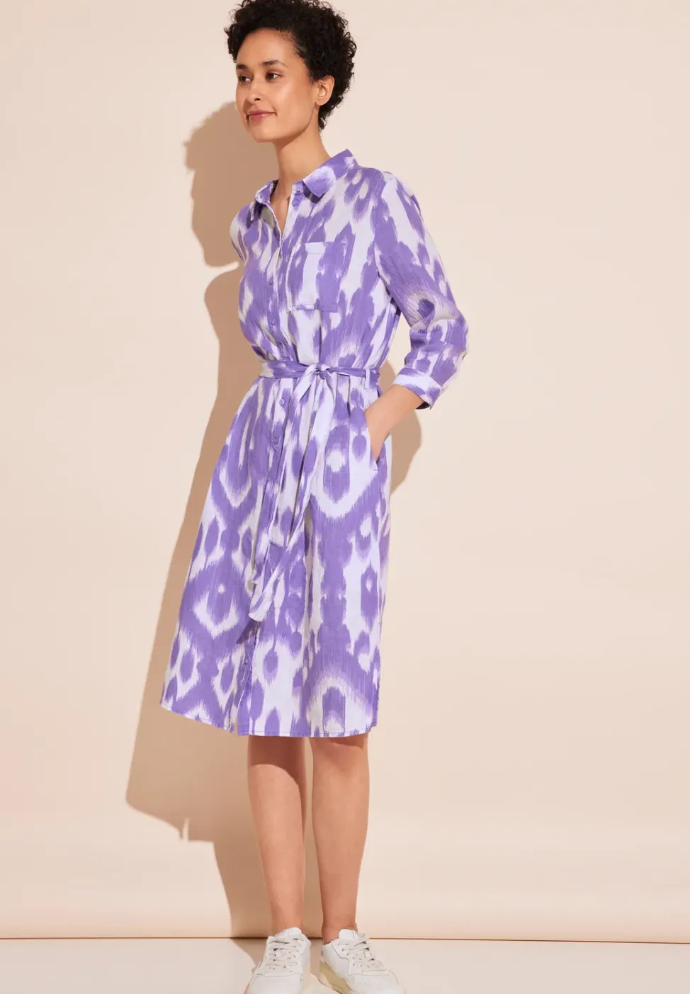 Robe en lin avec imprimé