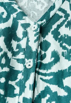 Robe en lin mélangé à motifs