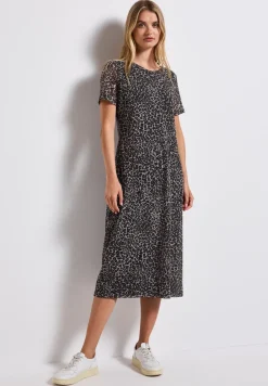 Robe en maille avec imprimé léopard