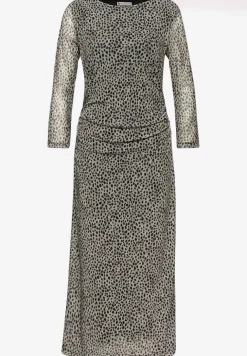 Robe en maille avec motif léopard