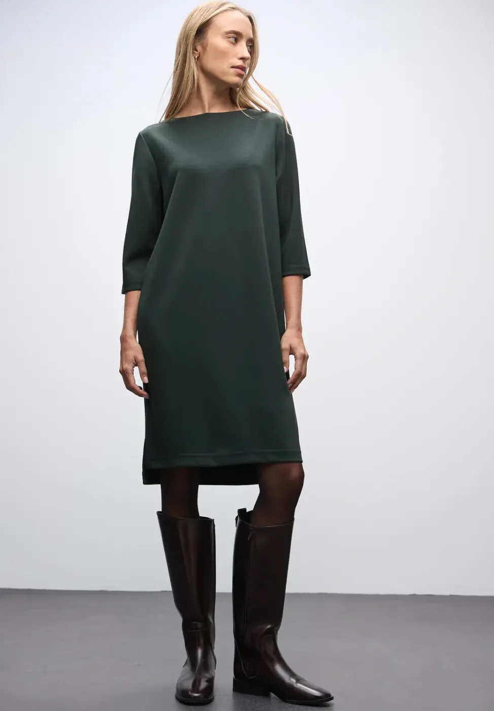 Robe en sweat avec fentes