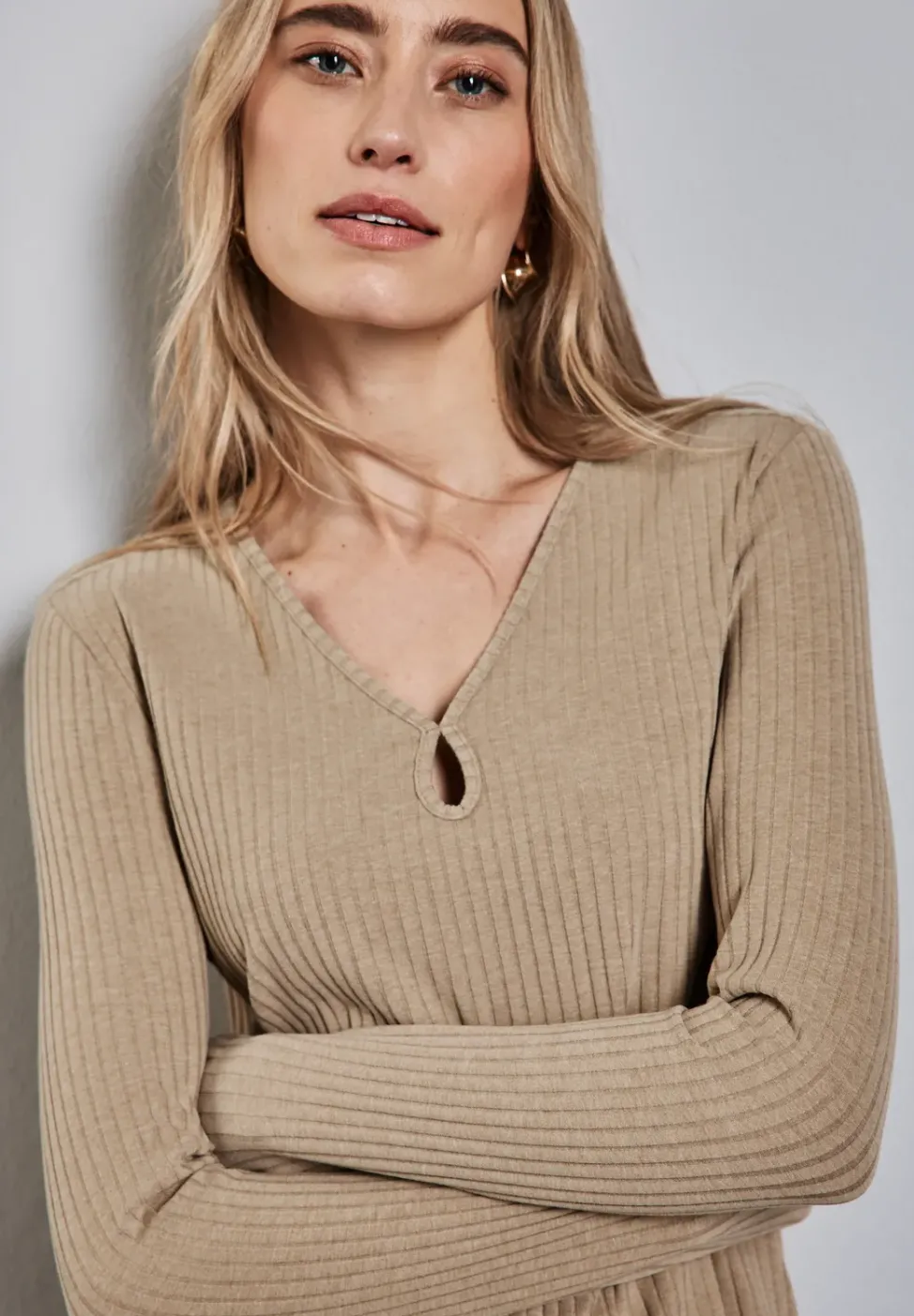 Robe en tricot côtelé