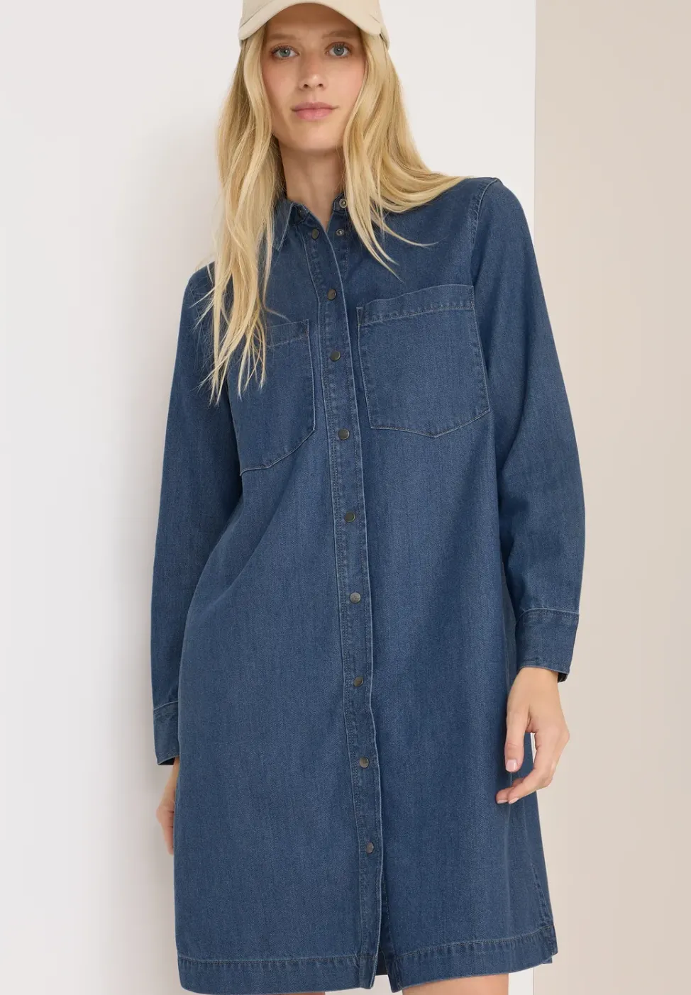 Robe à l'aspect denim
