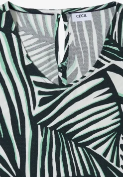 Robe à longueur de genou avec col en V arrondi