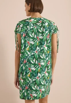 Robe à longueur de genou avec motif floral