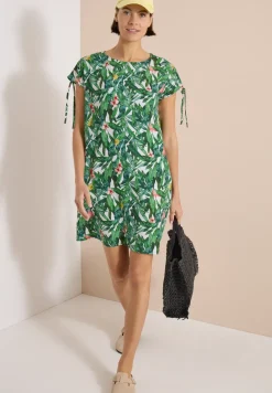 Robe à longueur de genou avec motif floral