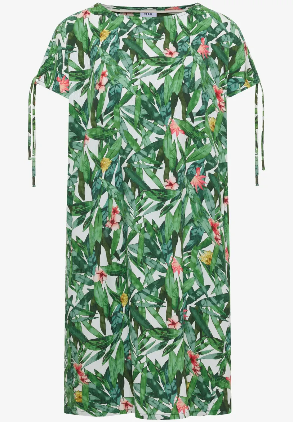 Robe à longueur de genou avec motif floral