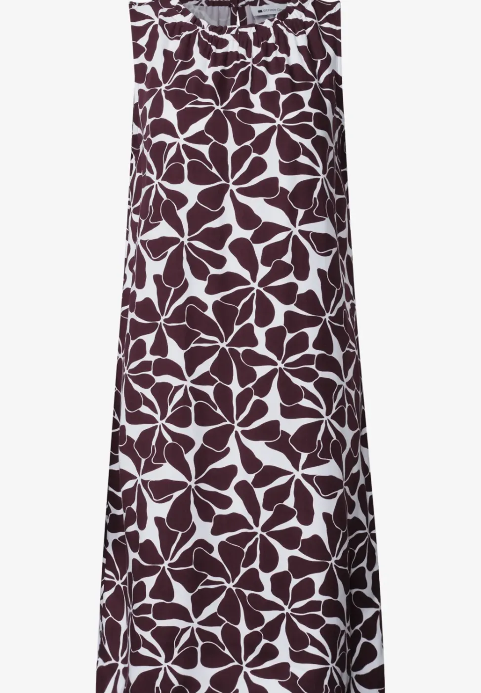 Robe à longueur de genou et col rond