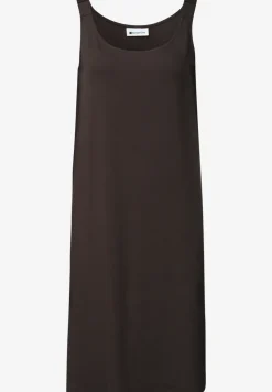 Robe longueur genou avec bretelles froncées