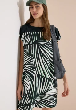 Robe longueur genou avec mélange d'imprimés