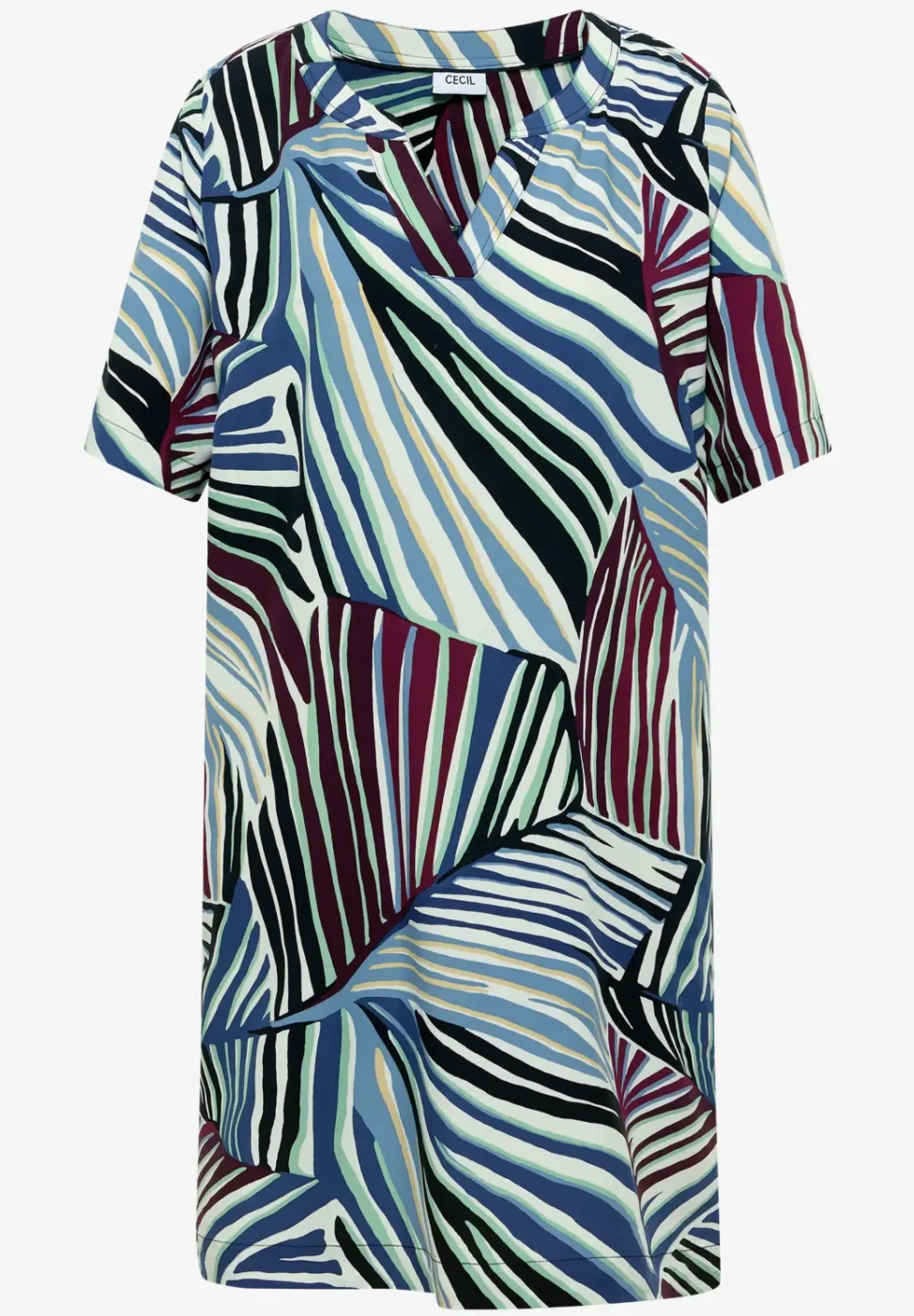 Robe longueur genou avec motif graphique
