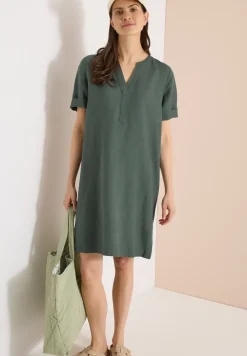 Robe longueur genou en lin mélangé