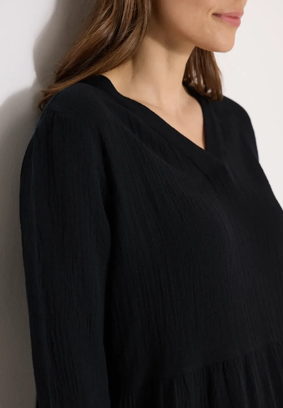 Robe longueur genou en qualité mousseline