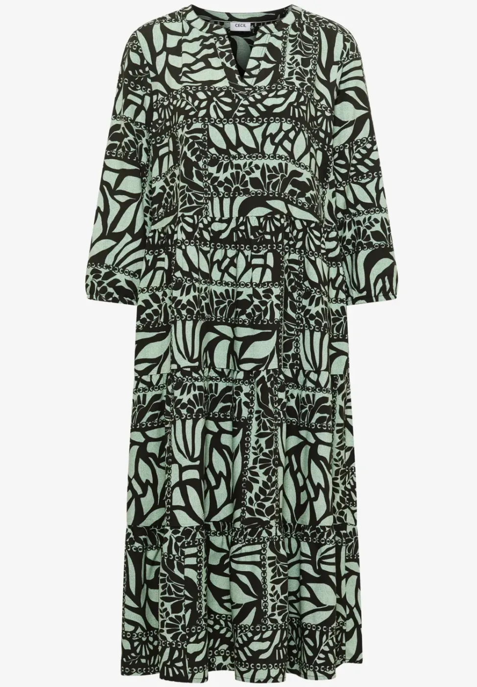 Robe midi avec imprimé patchwork