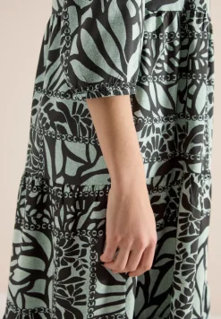 Robe midi avec imprimé patchwork