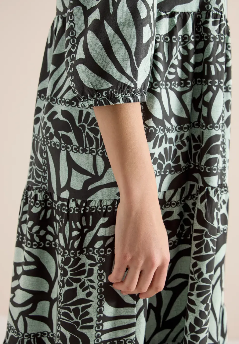 Robe midi avec imprimé patchwork