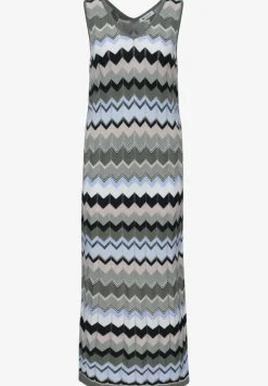 Robe midi avec motif en zigzag